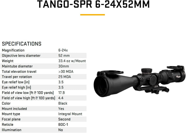 SIG SAUER TANGO-SPR 6-24X52mm Riflescope