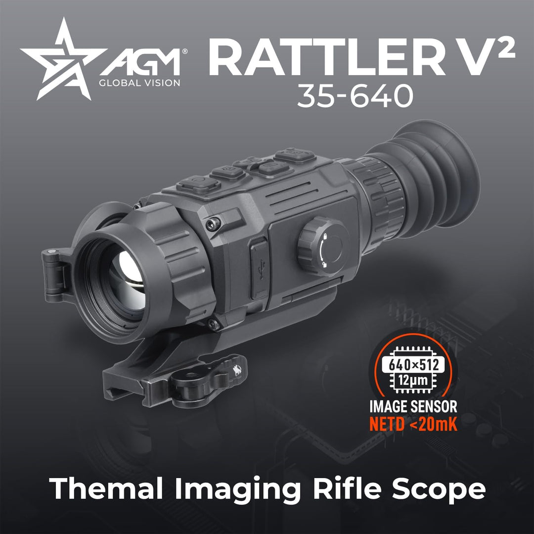 AGM RattlerV2 35-640 Rechargeable Thermal Imaging Riflescope