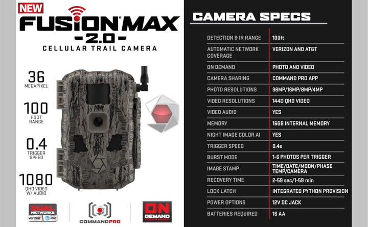 Buy 2 & Save! Stealth Cam Fusion MAX 2.0 - 2 Pack