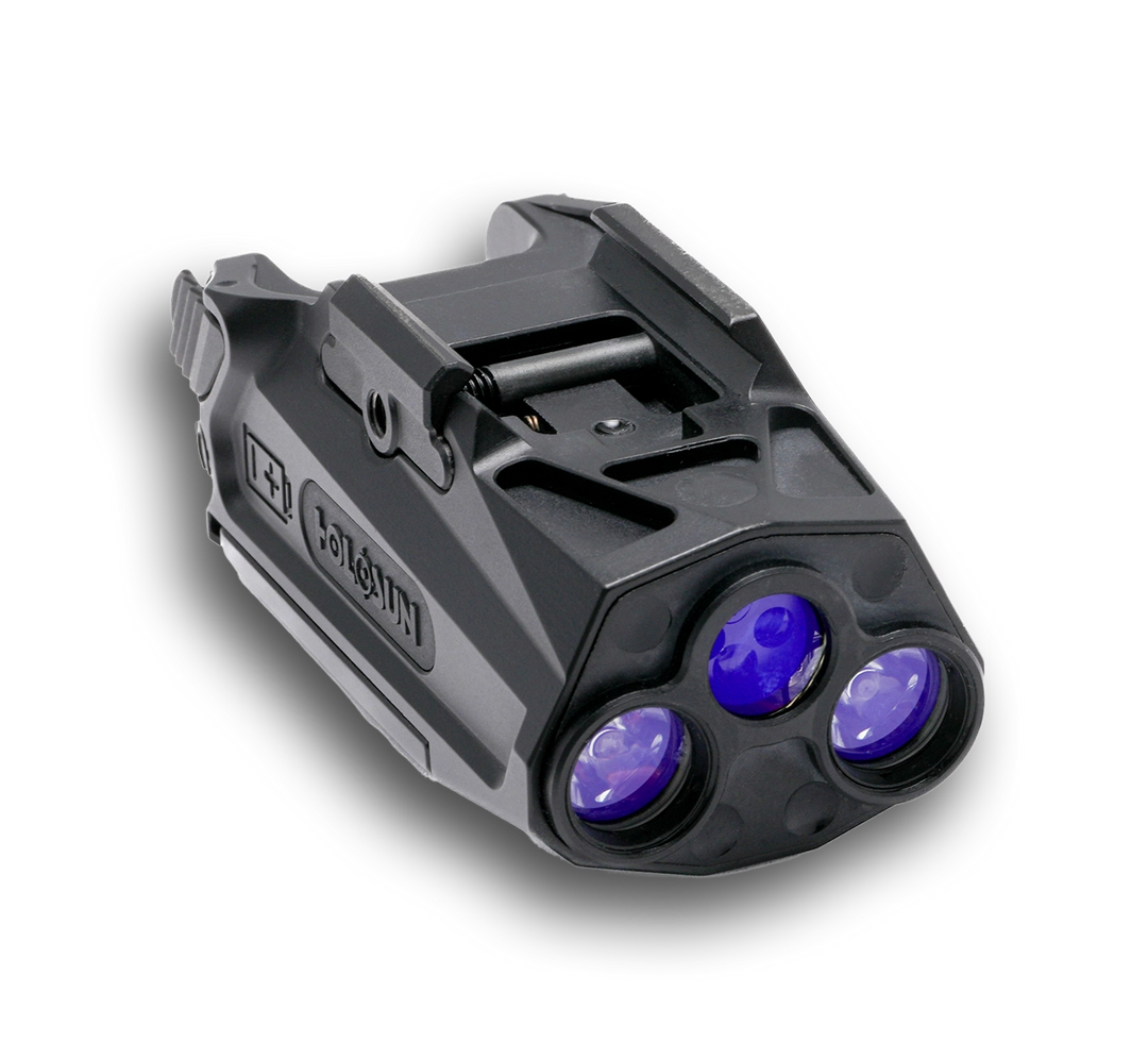 Holosun P.ID-PRO pistol weapon light with green laser, IR laser, and IR illuminator