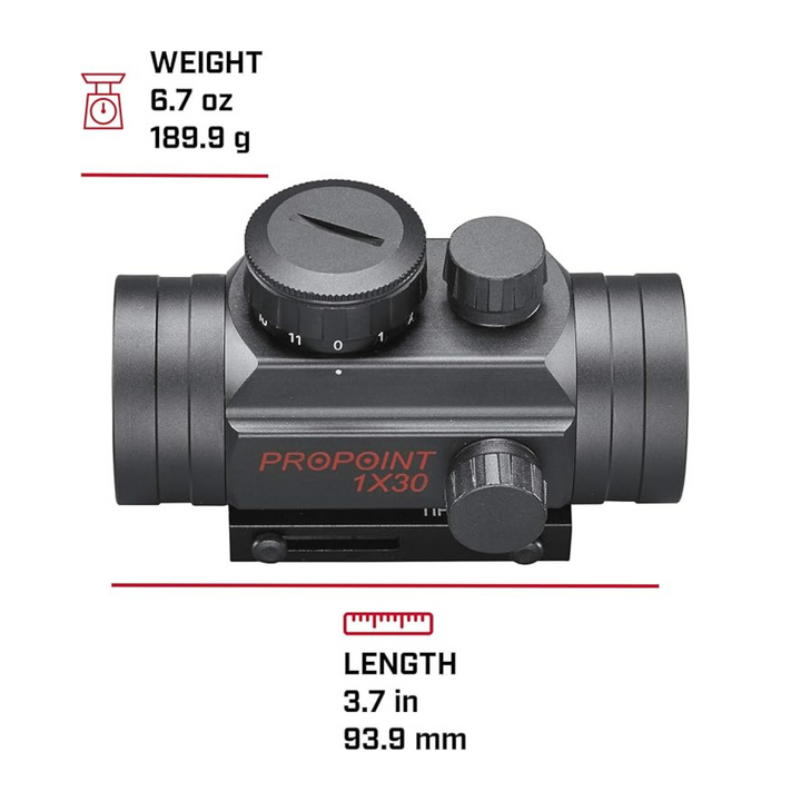 Tasco Propoint 1x30 Red Dot Sight with Weaver Mount, 5 MOA TRD130T