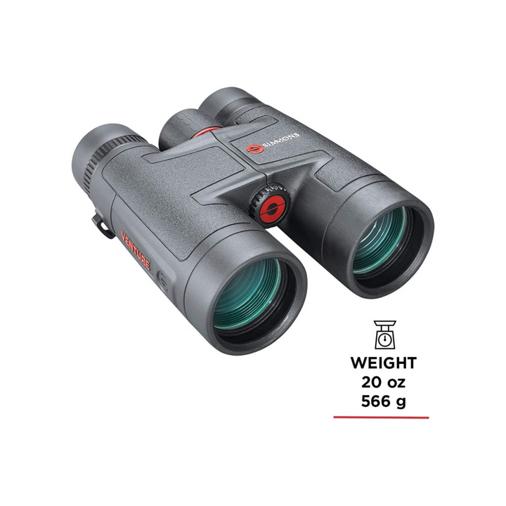 Simmons 8x42 Black FMC Binoculars Durable, Multi Coated Optics with Carrying Case Strap