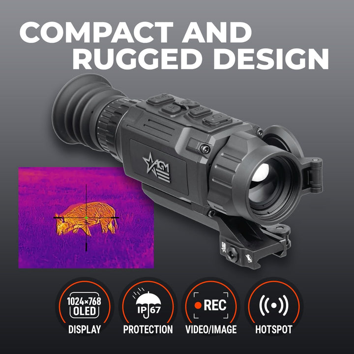 AGM RattlerV2 35-640 Rechargeable Thermal Imaging Riflescope