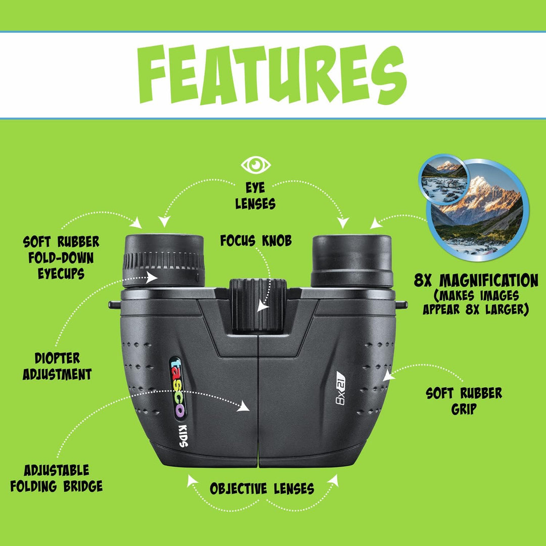 Tasco Kids Binoculars 8x21mm Compact Binoculars
