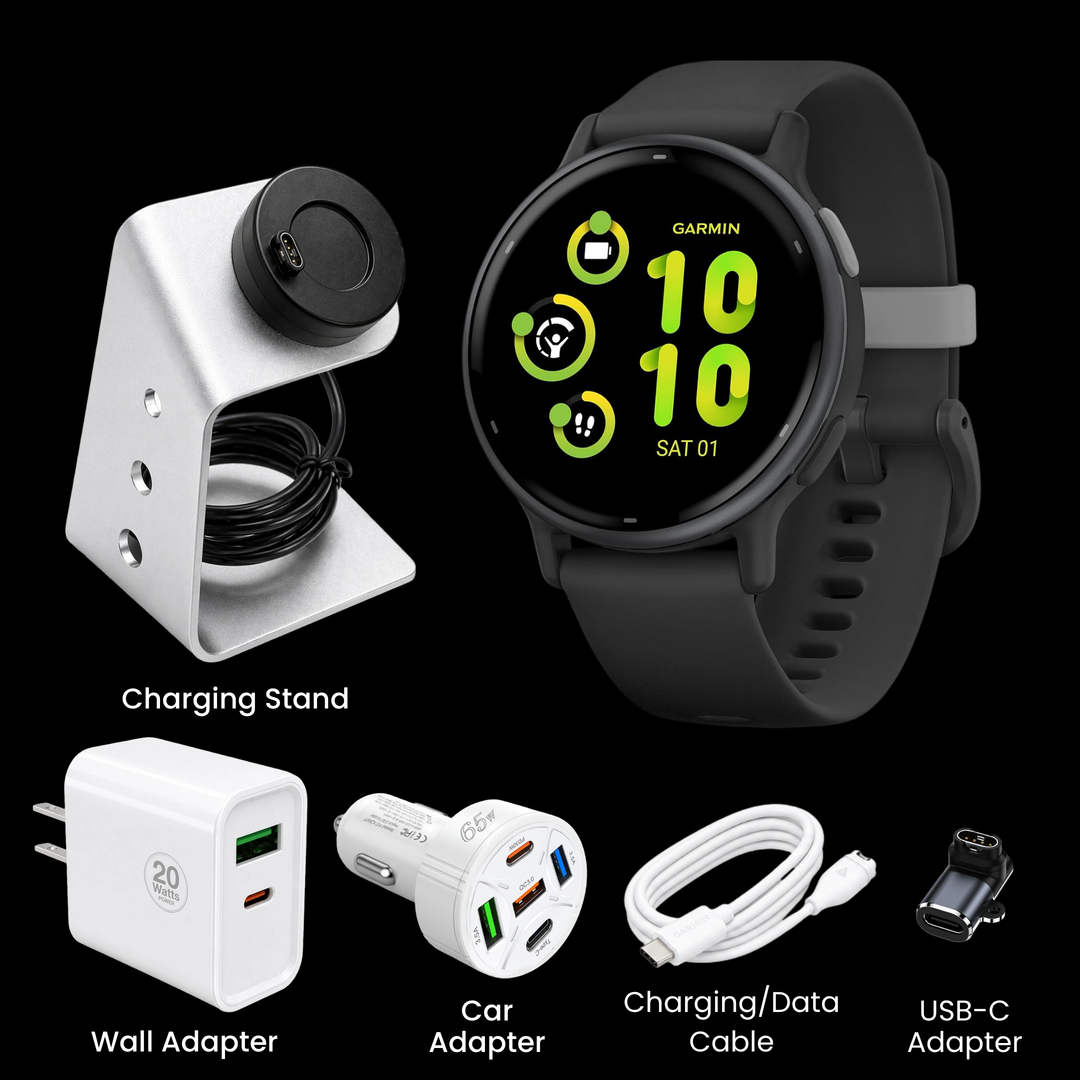 Garmin Vivoactive® 5 Fitness Smartwatch - Bundle with Free Charging Accessories