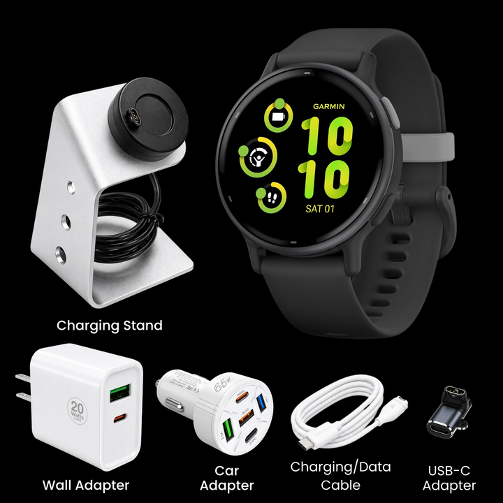 Garmin Vivoactive® 5 Fitness Smartwatch - Bundle with Free Charging Accessories