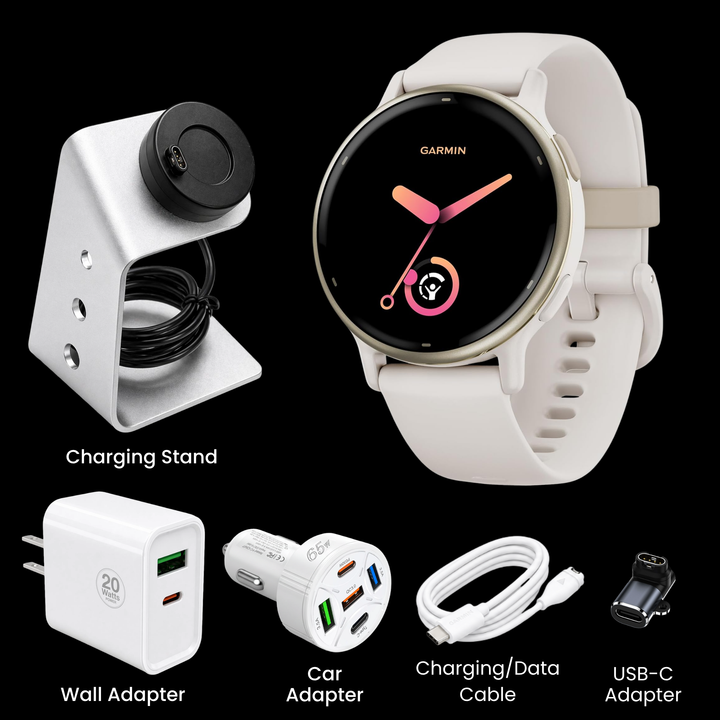 Garmin Vivoactive® 5 Fitness Smartwatch - Bundle with Free Charging Accessories