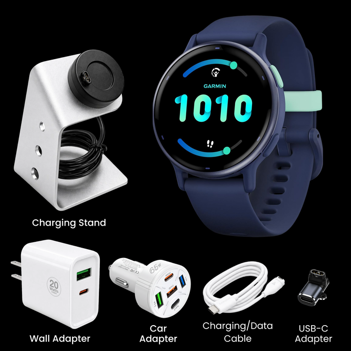 Garmin Vivoactive® 5 Fitness Smartwatch - Bundle with Free Charging Accessories