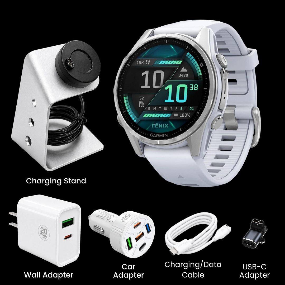 Garmin fēnix® 8 Smartwatch - Bundle with Free Charging Accessories