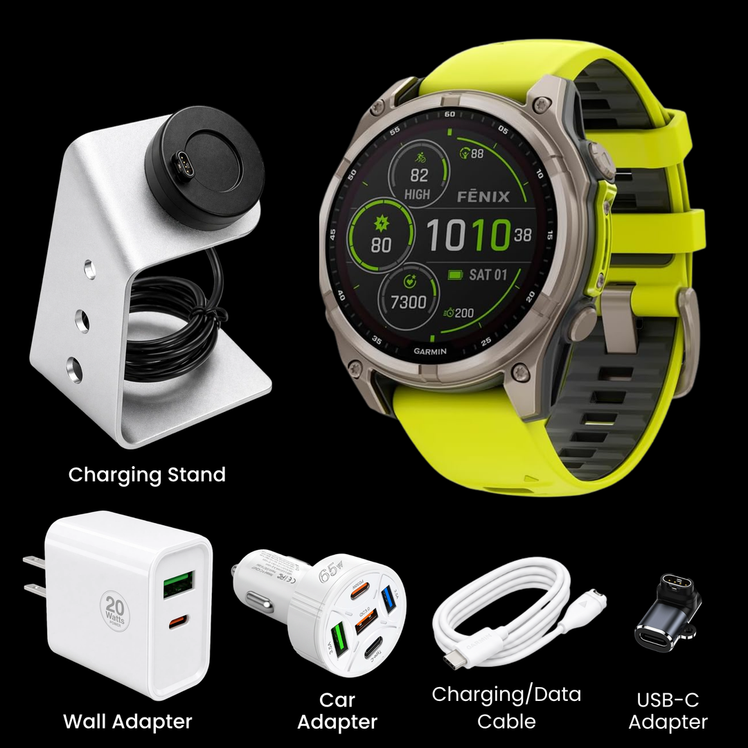 Garmin fēnix® 8 Smartwatch - Bundle with Free Charging Accessories