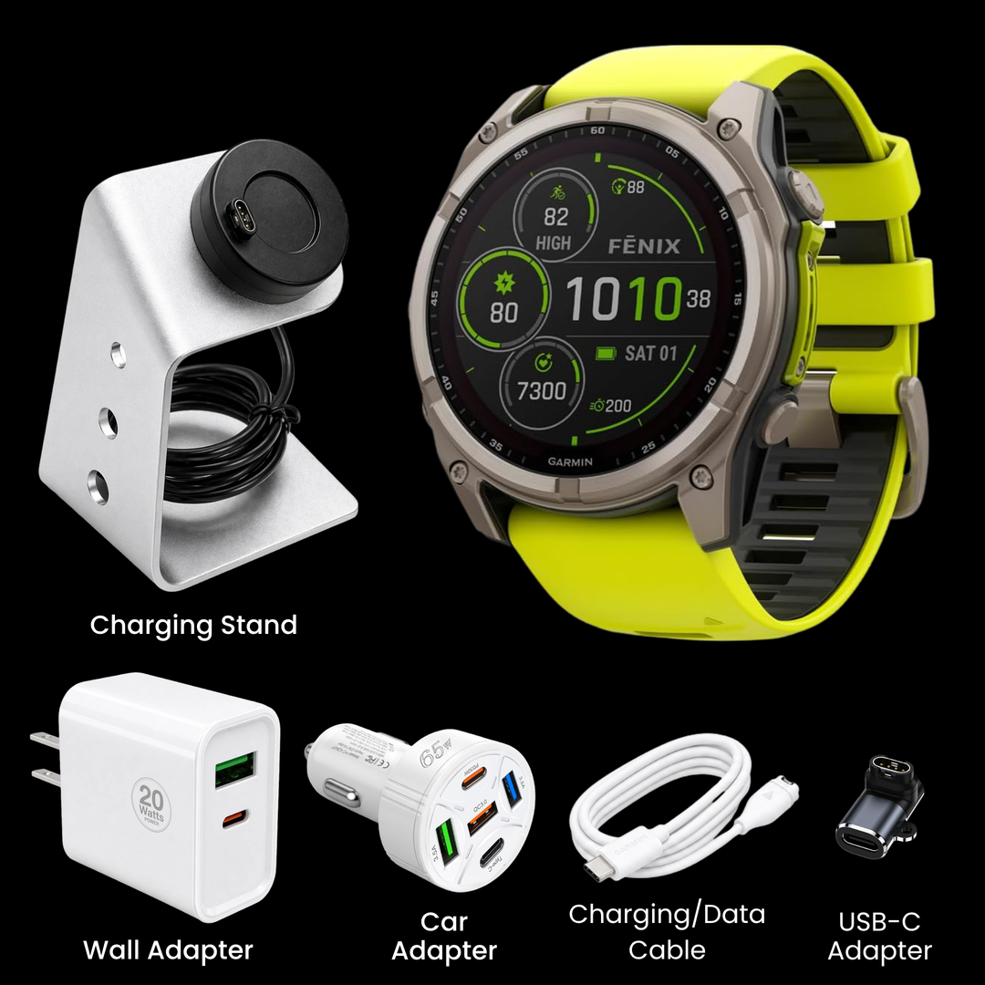 Garmin fēnix® 8 Smartwatch - Bundle with Free Charging Accessories