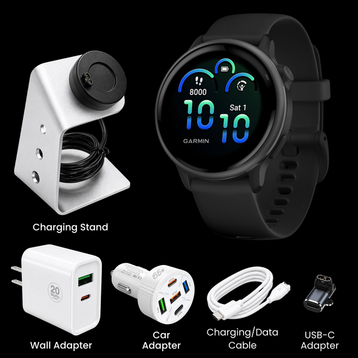 Garmin vívoactive® 6 Smartwatch - Bundle with Free Charging Accessories