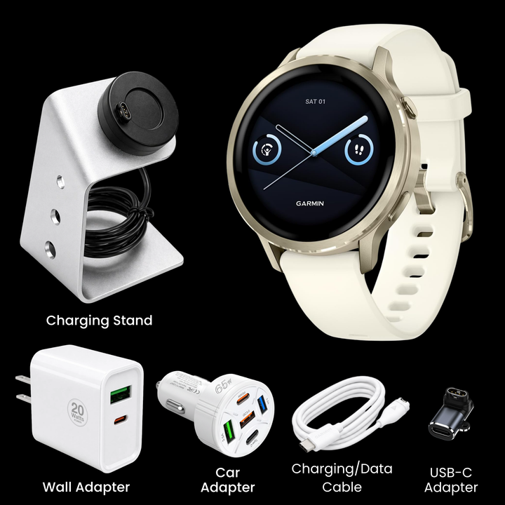 Garmin Venu 4® Smartwatch - Bundle with Free Charging Accessories