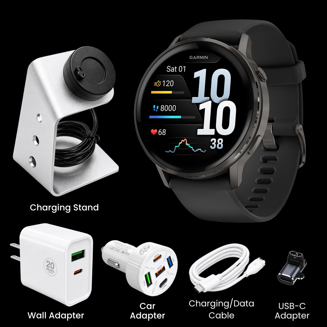 Garmin Venu 4® Smartwatch - Bundle with Free Charging Accessories