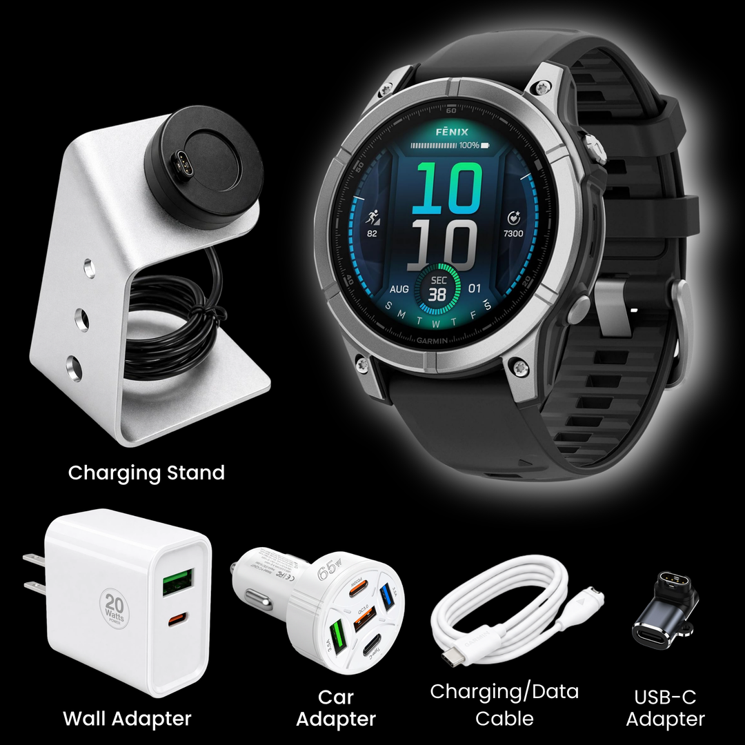 Garmin fēnix® 8 Smartwatch - Bundle with Free Charging Accessories