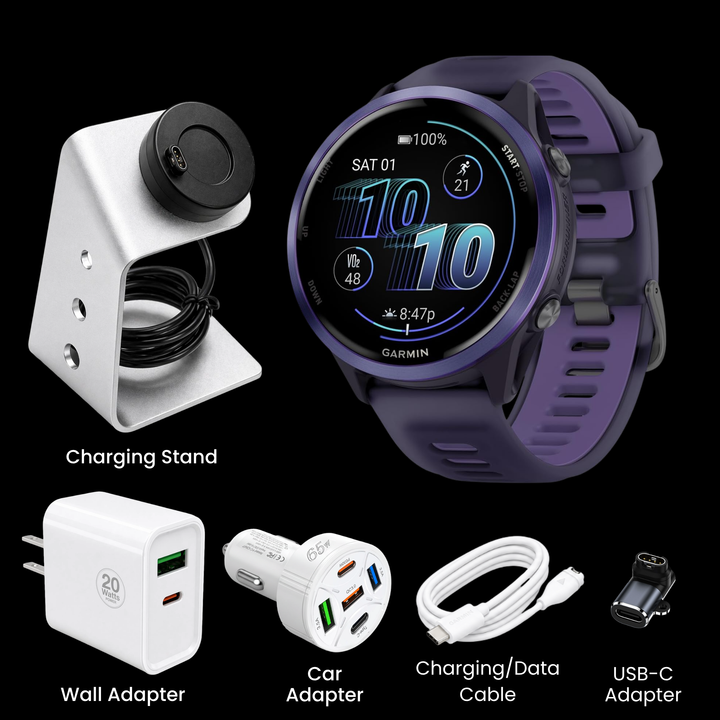 Garmin Forerunner® 570 Smartwatch - Bundle with Free Charging Accessories