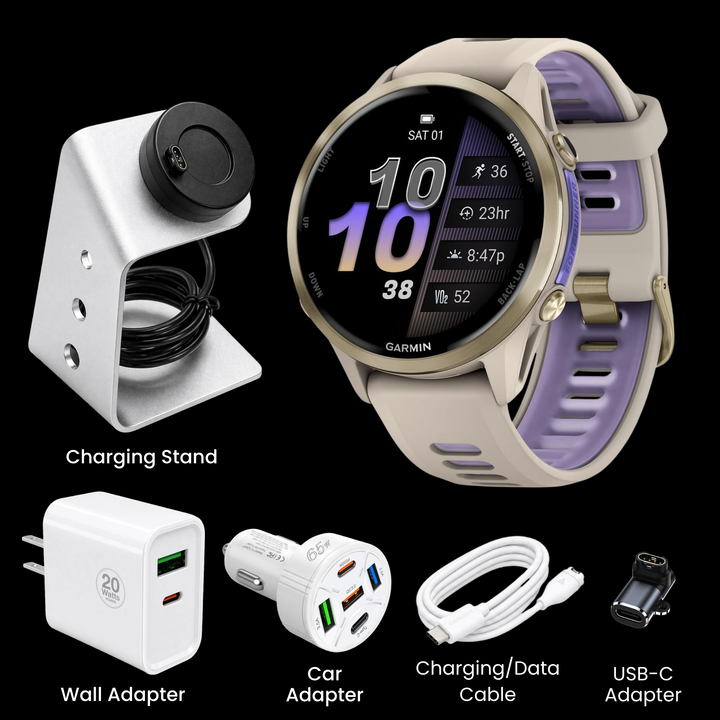 Garmin Forerunner® 970 Smartwatch - Bundle with Free Charging Accessories