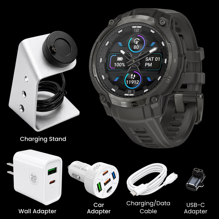 Garmin Instinct® Crossover Smartwatch - Bundle with Free Charging Accessories