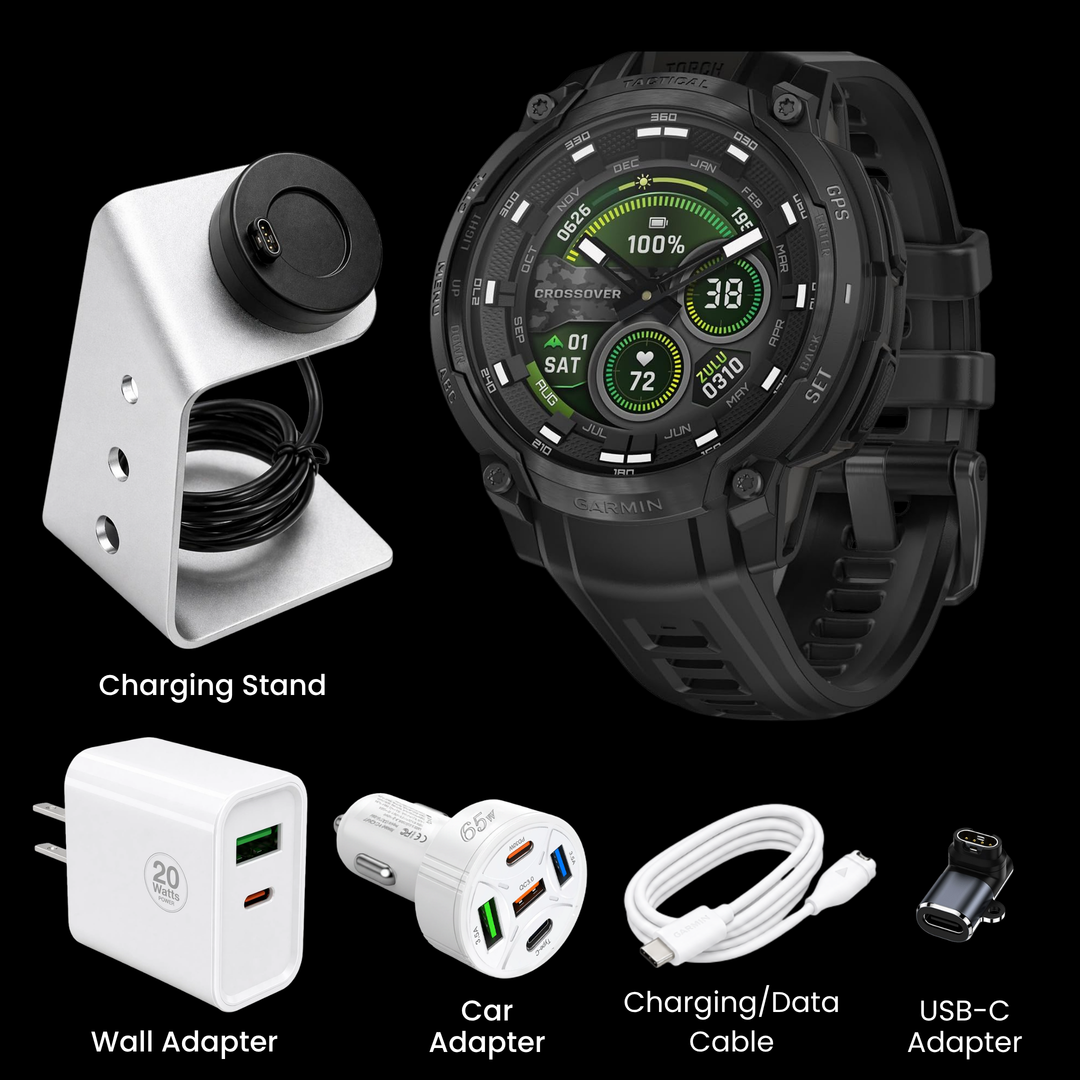 Garmin Instinct® Crossover Smartwatch - Bundle with Free Charging Accessories