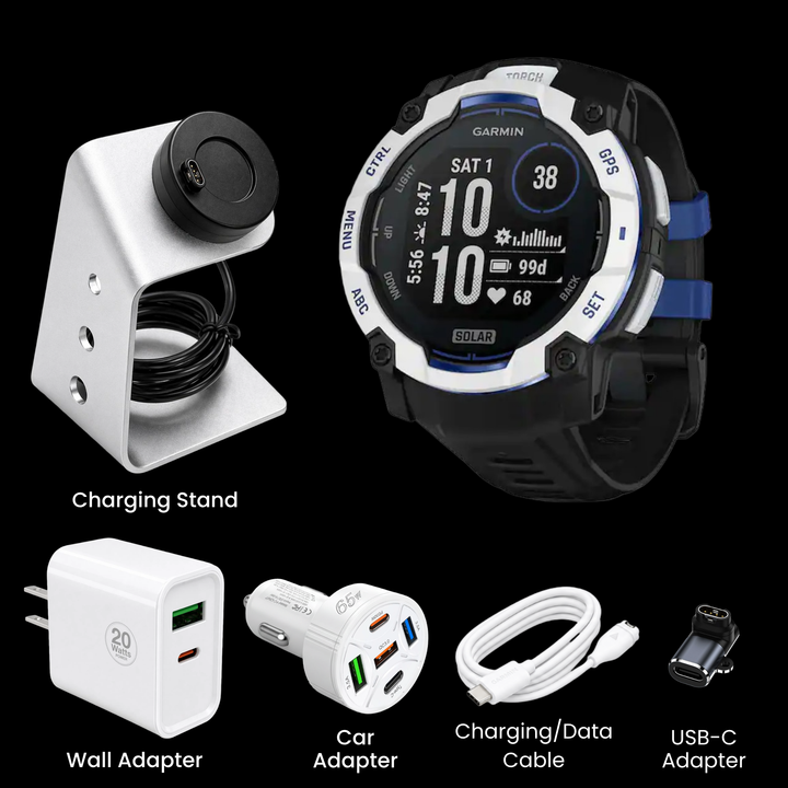 Garmin Instinct® 3 Smartwatch - Bundle with Free Charging Accessories