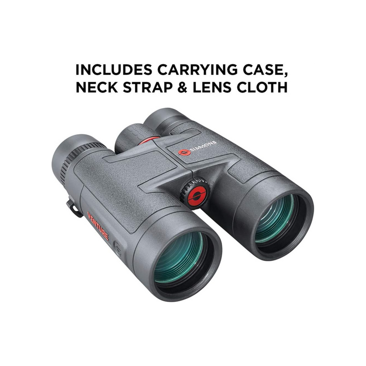 Simmons 8x42 Black FMC Binoculars Durable, Multi Coated Optics with Carrying Case Strap