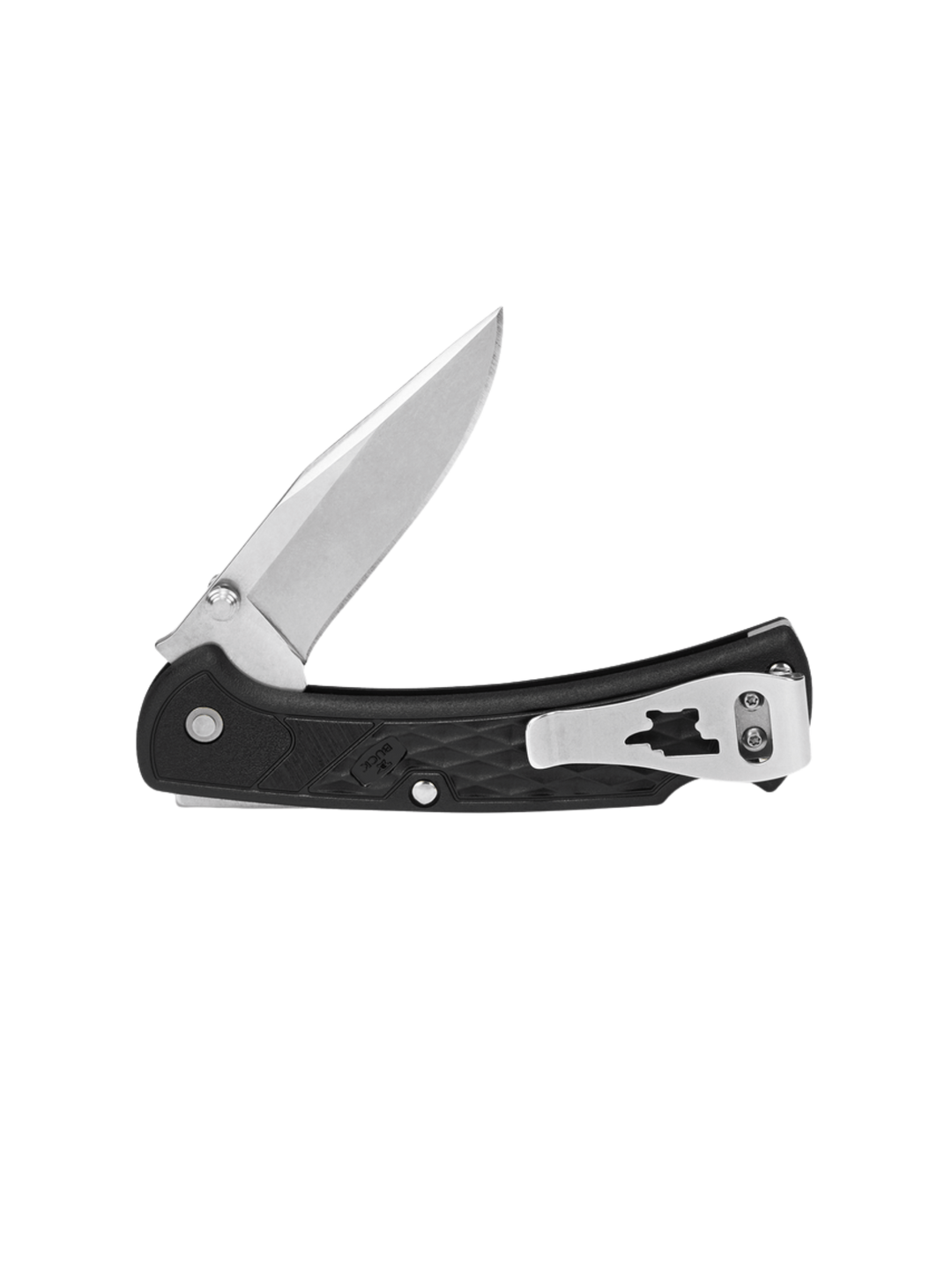 Buck Knife 112 Slim Ranger Select Folding Knife 3" Plain Blade, Black GFN Handles, Deep Carry Pocket Clip, Lockback