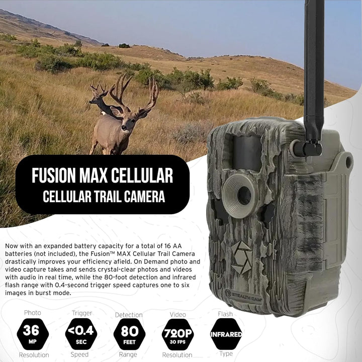 BUY 4 & SAVE! FUSION™ MAX CELLULAR TRAIL CAMERA BUNDLE