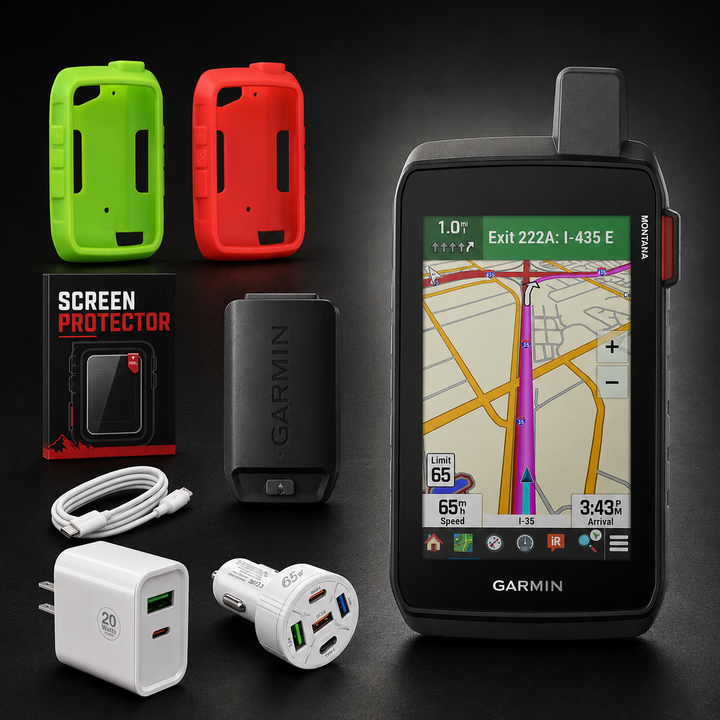 Garmin Montana® 760i Rugged GPS Touchscreen Navigator with inReach® Technology and 8-megapixel Camera - Bundle