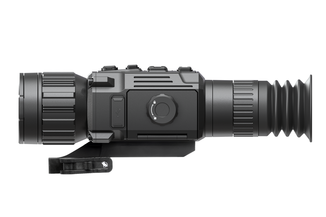 AGM Rattler V3 LRF 35-640 thermal rifle scope, left side view