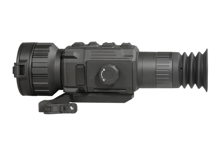 AGM Rattler V3 LRF 50-640 thermal rifle scope, left side view