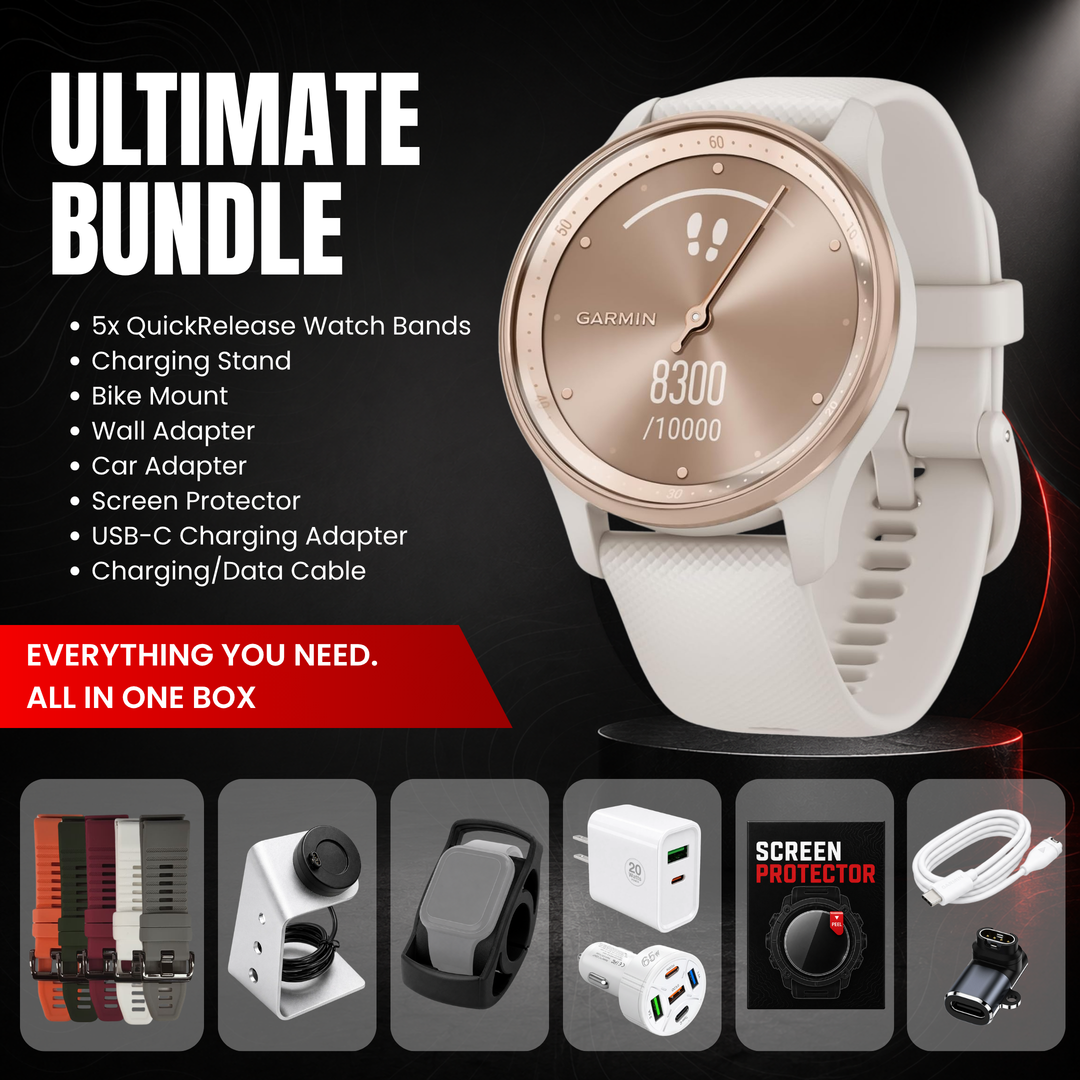 Garmin vívomove® Trend Hybrid Smartwatch - Ultimate Bundle