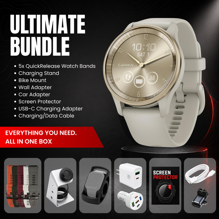 Garmin vívomove® Trend Hybrid Smartwatch - Ultimate Bundle
