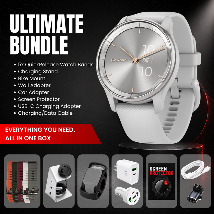 Garmin vívomove® Trend Hybrid Smartwatch - Ultimate Bundle