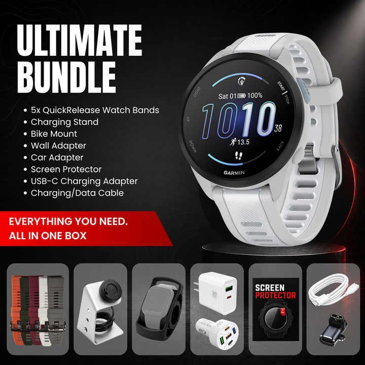 Garmin Forerunner® 165 Smartwatch - Ultimate Bundle