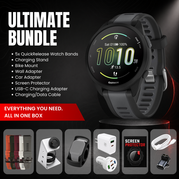 Garmin Forerunner® 165 Smartwatch - Ultimate Bundle