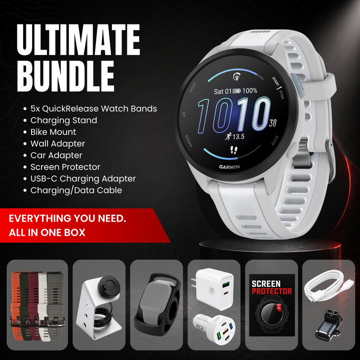 Garmin Forerunner® 165 Smartwatch - Ultimate Bundle