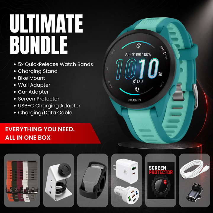 Garmin Forerunner® 165 Smartwatch - Ultimate Bundle