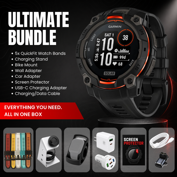 Garmin Instinct® 3 Smartwatch - Ultimate Bundle