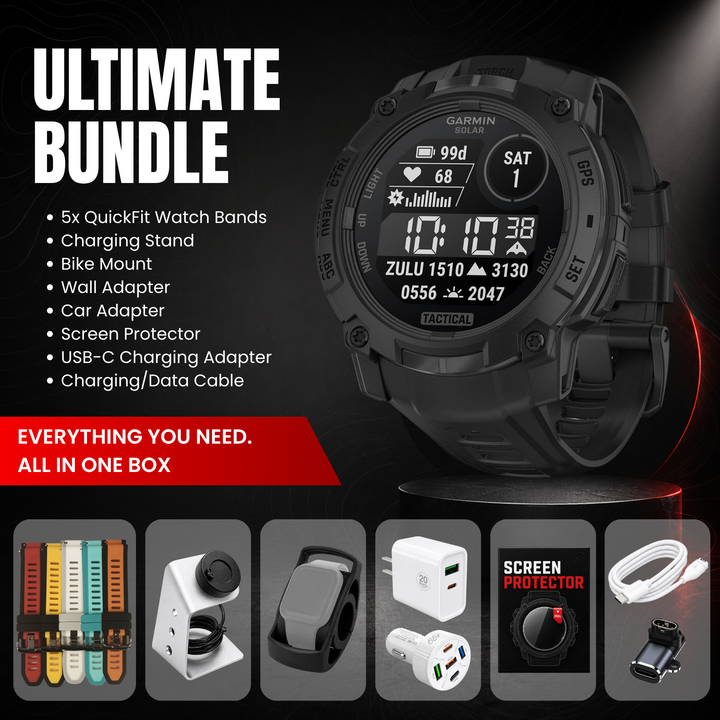 Garmin Instinct® 3 Smartwatch - Ultimate Bundle