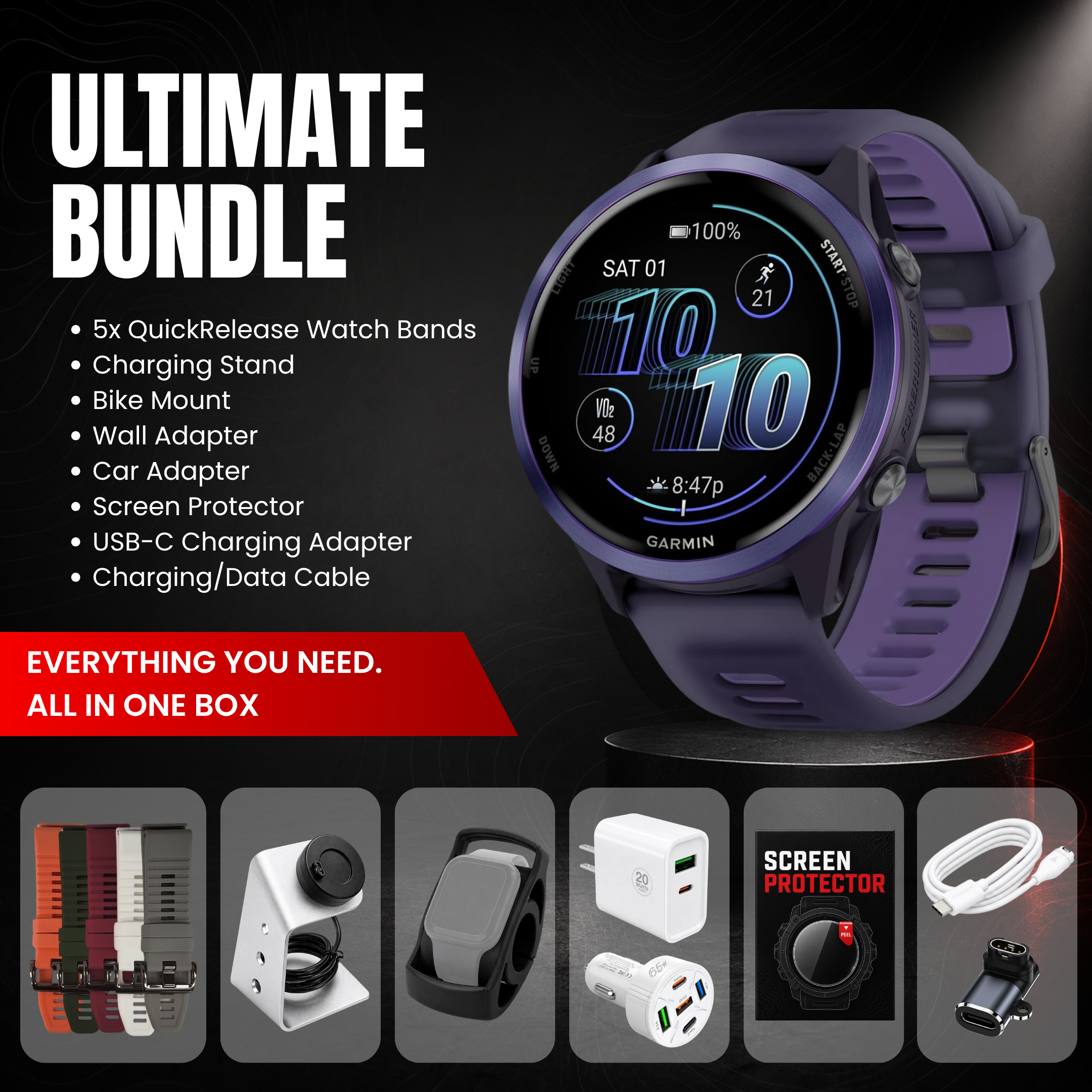 Garmin Forerunner® 570 Smartwatch - Ultimate Bundle