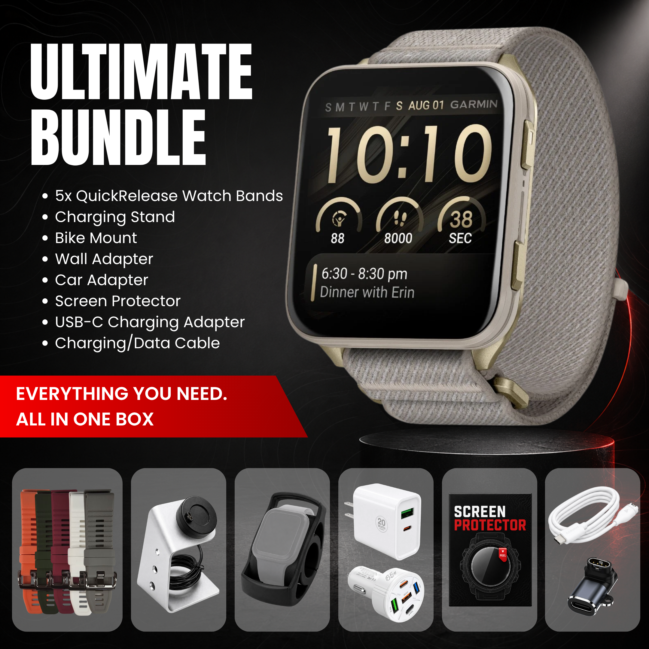 Garmin Venu® X1 Smartwatch - Ultimate Bundle
