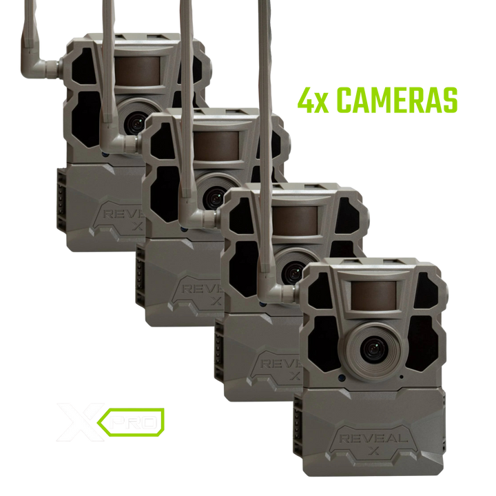 Buy 4 &amp; Save! Tactacam Reveal X Pro Cellular Trail Camera