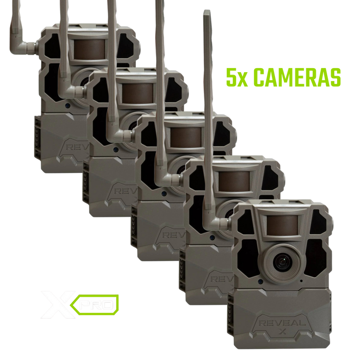 Buy 5 &amp; Save! Tactacam Reveal X Pro Cellular Trail Camera