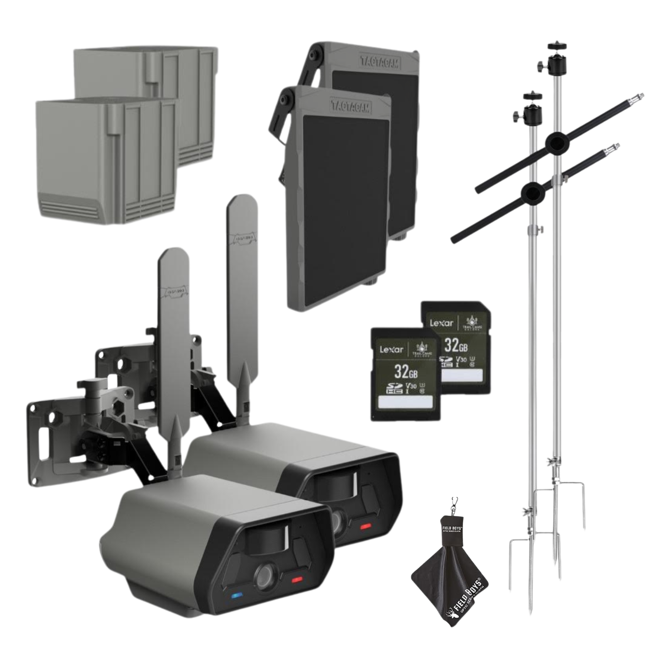 2-Pack Bundle! - Tactacam Defend Security Camera No Wi-Fi Needed, Cellular Connection