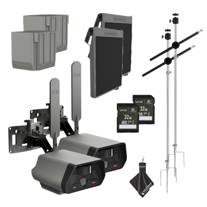 2-Pack Bundle! - Tactacam Defend Security Camera No Wi-Fi Needed, Cellular Connection