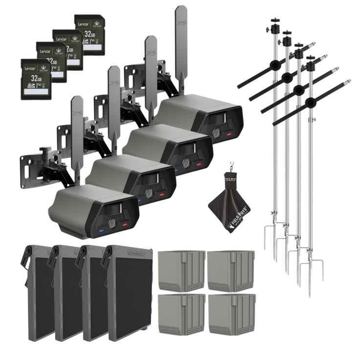 4-Pack Bundle! Tactacam Defend Security Camera No Wi-Fi Needed, Cellular Connection