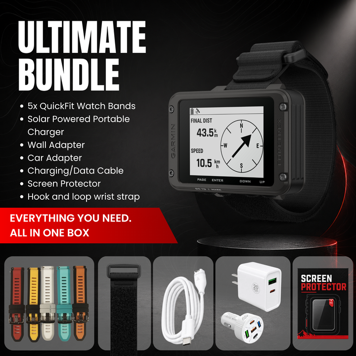 Garmin Foretrex® 801 Wrist-Mounted GPS Navigator - Ultimate Bundle
