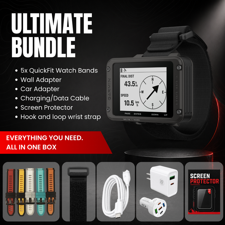 Garmin Foretrex® 801 Wrist-Mounted GPS Navigator - Ultimate Bundle