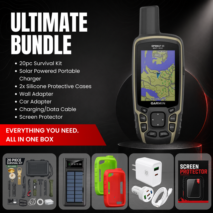 Garmin GPSMAP® 65 &amp; 65s Multi-Band GPS Handheld - Ultimate Bundle