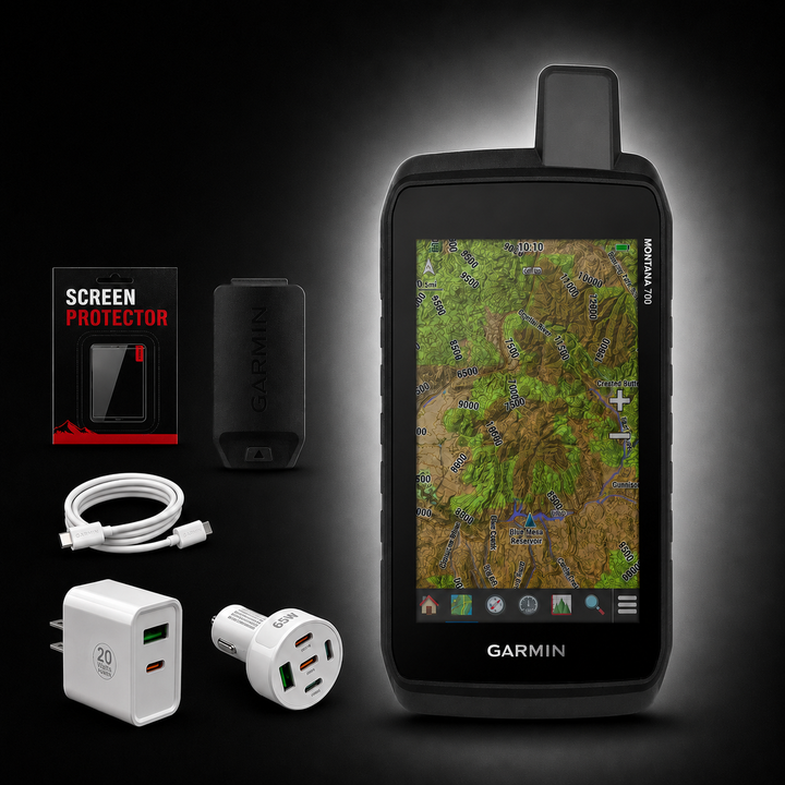 Garmin Montana® 710 Rugged GPS Touchscreen Navigator - Bundle